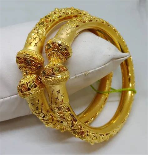 Golden Party Wear 2pc Fancy Gold Plated Kada At Rs 1450pair In Mumbai