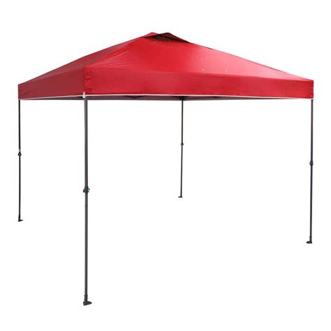 Everbilt 10 Ft X 10 Ft Red Instant Canopy Pop Up Tent Ns Clia 100 R