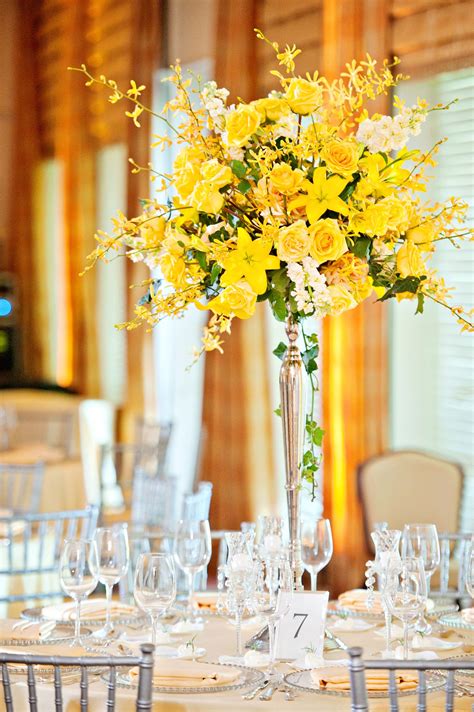 Table Decor The Nielsens Photography Yellow Centerpieces Flower
