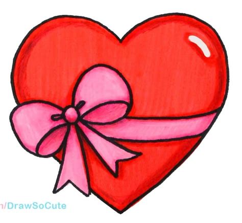 how to draw a drawing cute heart step by step tutorial