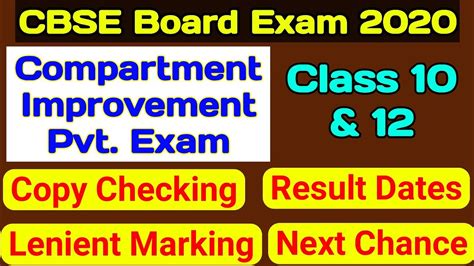 Cbse Compartment Exam Improvement Exam Private Exam Updates Cbse
