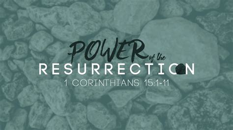 The Resurrection Gospel 1 Corinthians 151 11 Youtube