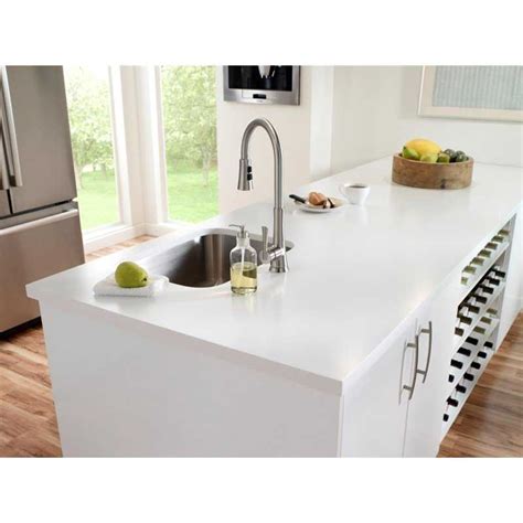 Corian Designer White Solid Surface Kitchen Worktops