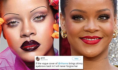 Rihanna Fans Fear That Skinny Eyebrows Are Making A Comeback Daily