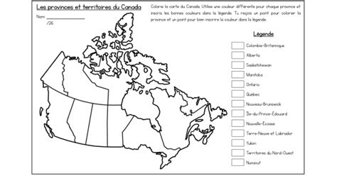 La Carte Du Canada Provinces Et Capitales