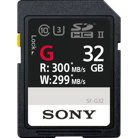 Sony 32gb Sf G Series Uhs Ii Sdhc Memory Card Sf G32t1 Bandh