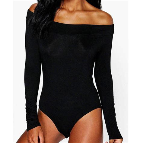 Women Fashion Solid Off Shoulder Tops Long Sleeve Sexy Jumpsuit