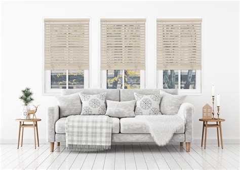 Luxe Cordless Faux Wood Blinds Limed White