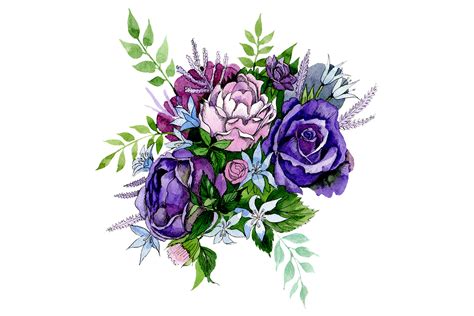 Free Free 336 Purple Flower Bouquet Svg SVG PNG EPS DXF File