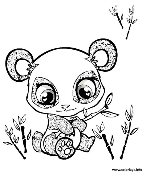 Coloriage Cute Panda Animaux Mignon