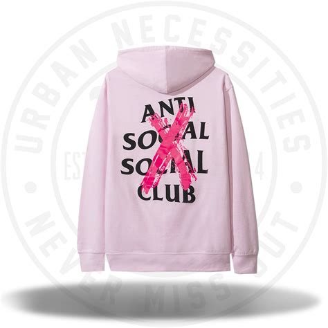 Anti Social Social Club Assc Cancelled Pink Hoodie Urban Necessities
