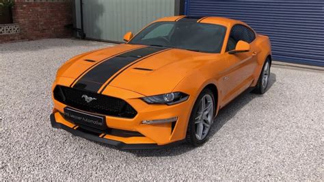 Used Ford Mustang 50 V8 Gt Coupe Custom Pack 4 Orange Fury Youtube