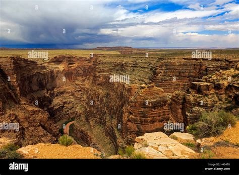 this is a view of the little colorado river gorge as seen from a viewpoint in the little