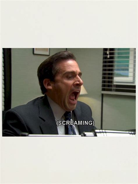 The Office Meme Michael Scott Screaming Photographic Print By