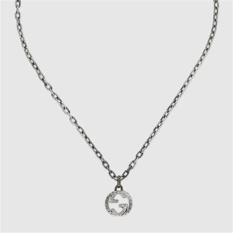 Interlocking G Pendant Necklace Gucci Silver Jewelry For Men