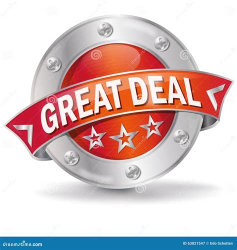 Button Great Deal Stock Vector Illustration Of Guarantee 63821547