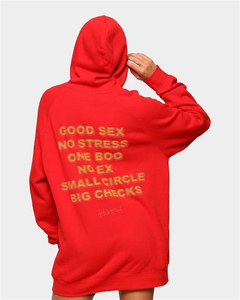 4hunnid good sex hoodie red culture kings