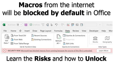 How To Unlock Vba Macros From Files Received From The Internet Solve