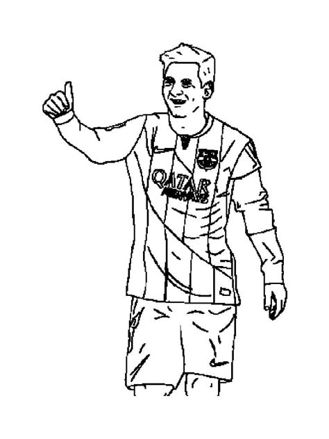 Messi Football Player Coloring Page Free Printable Coloring Pages For