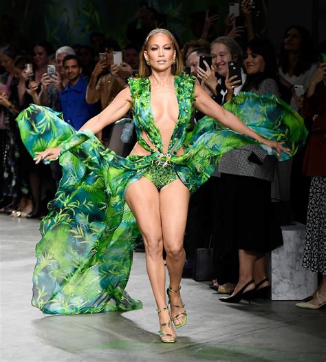 Jennifer lopez closed out versace's spring 2020 show for milan fashion week in a version of the green versace dress she wore nearly 20 years ago. Jennifer Lopez At Versace show during the Milan Fashion ...