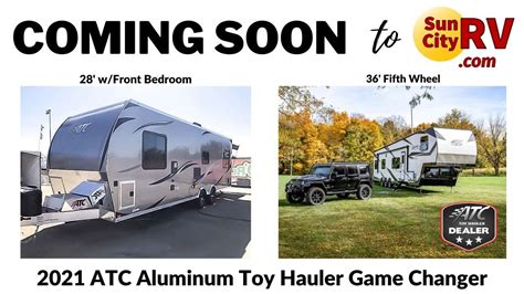 Atc Aluminum Toy Hauler Game Changer 2021 Arriving Soon Atc Dealer