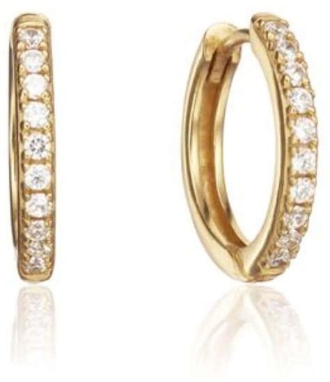 Lily Roo Gold Diamond Style Large Hoop Earrings Shopstyle