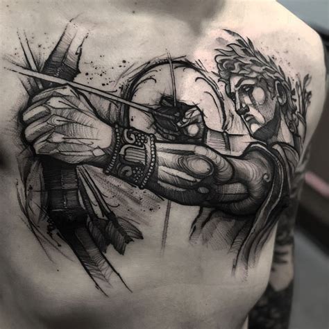 Greek mythology tattoos are super popular worldwide amongst men and women. Apollo Shooting Plague Tipped Arrows