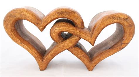 Chunky Wooden Hearts Entwined Lanes Furniture And Tware Wooden