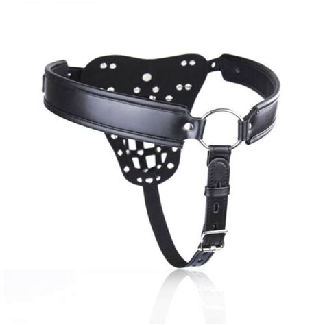Pu Leather Male Chastity Belt Device Cage Underwear Gay Bondage Slave Torture Sm Ebay