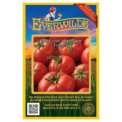 Everwilde Farms 100 Marglobe Heirloom Tomato Seeds Gold Vault Jumbo