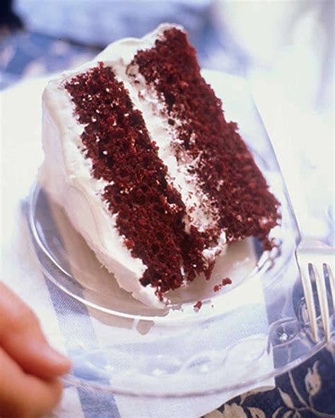 You can use cream cheese frosting with it or whipped cream. martha stewart cream cheese frosting recipe for red velvet cake