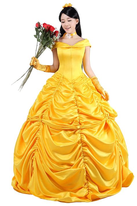 Disney Belle Costume Adults ~ Womens Disney Belle Blue Dress Costume Disney Princess Costumes