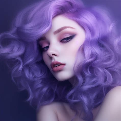Premium Ai Image A Woman With Purple Hair And Purple Hair Is Shown