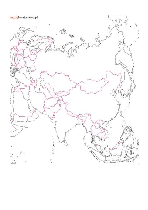Mapa Konturowa Azji Do Wydruku Mapa Polski Porn Sex Picture
