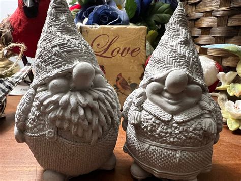 Concrete Garden Gnomes Buy The Set Or Individually Man And Woman