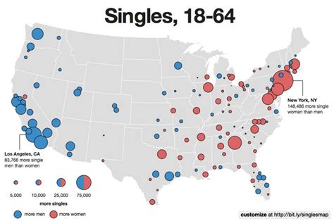 Where The Single Men Are Um Everywhere According To This Interactive Map Glamour