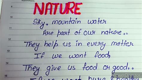 Poem On Naturenature Poempoem On Nature In English Youtube