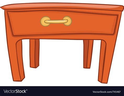 Cartoon Home Furniture Table Royalty Free Vector Image