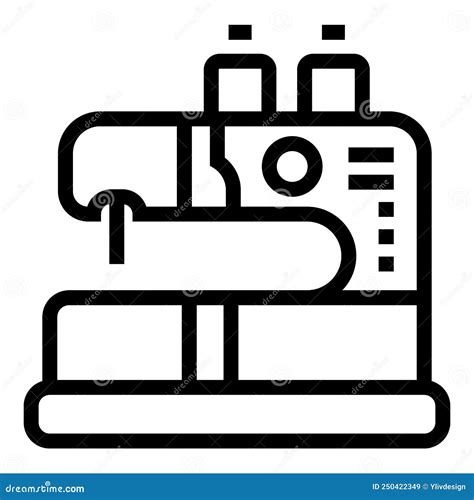 Electric Sewing Machine Icon Outline Vector Art Workshop Stock