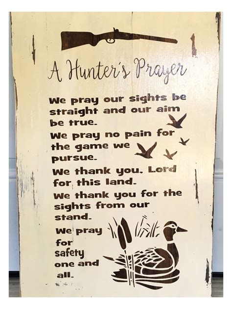 Wood Sign A Hunters Prayer Duck Hunting By Sherriesvinyldesign