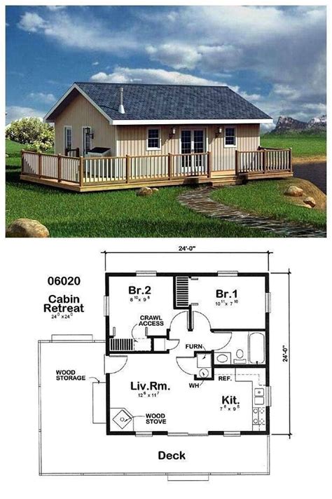 4 bedroom cabin floor plans. 8 best 24x24 floor plans images on Pinterest | Little ...