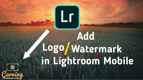 How To Add Logos And Watermark In Lightroom Mobile Very Simple Steps