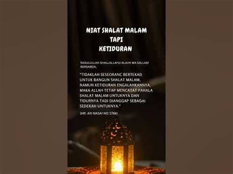 niat sholat malam tapi ketiduran - YouTube