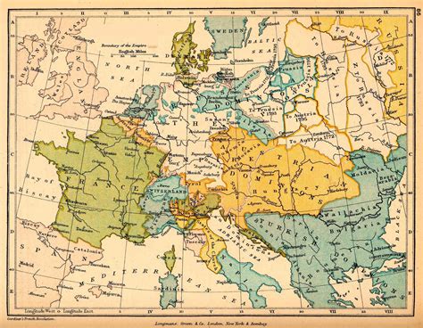 Late 18th Century Europe Map Europe Map Central Europe