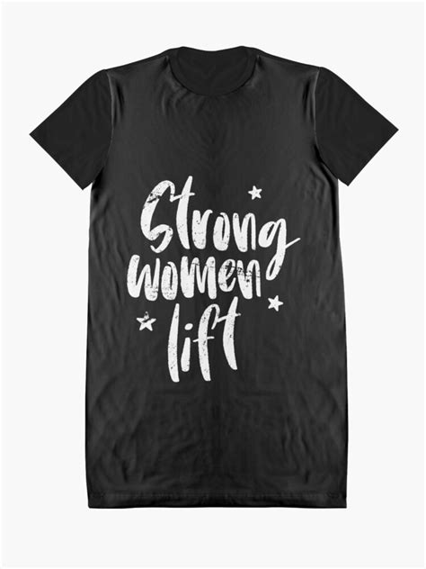 Strong Women Lift Cute Gym And Workout Motivation T Shirt Graphic T