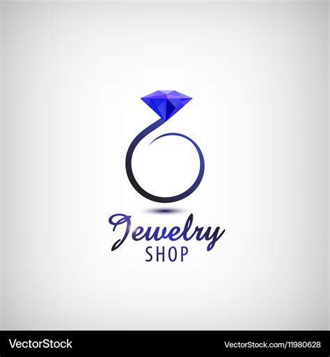 Jewelry Logo Design Template Circle Ring Vector Image