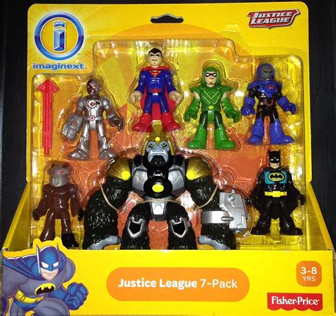 Imaginext Justice League 7 Pack Action Figure Set With Batman Superman