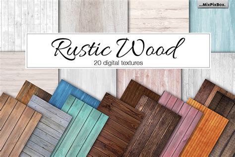 Rustic Wood Digital Paper Design Cuts
