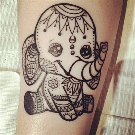 Henna elephant coffee mug, 15oz elephant mug, gift for girlfriend, cute mugs, elephant gifts, coworker gifts. 10 Cute Elephant Tattoos Designs ~ CataNiceGirl | Cute ...