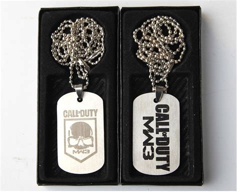 Call Of Duty Modern Warfare 3 Dog Tag Pendant Necklace Cod Mw3 Tianium